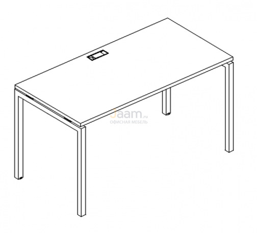 Мебель для персонала Стол письменный на металлокаркасе DUE Б2 004 БП