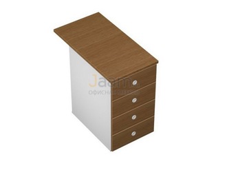 Мебель для персонала Тумба приставная 4-ящичная с крышкой и замком КВ 202