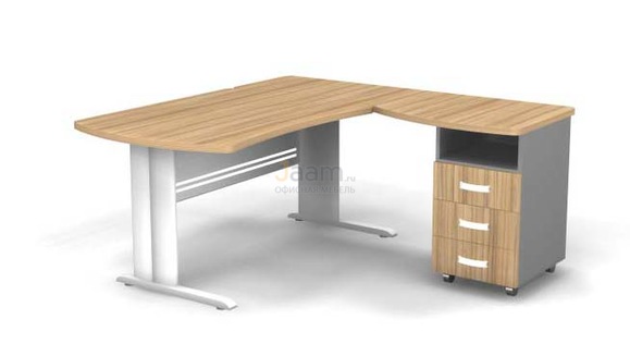 Мебель для персонала Угловое рабочее место на L-обр. каркасе правое B196/1