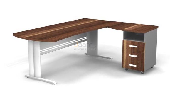 Мебель для персонала Угловое рабочее место на L-обр. каркасе правое B184/1