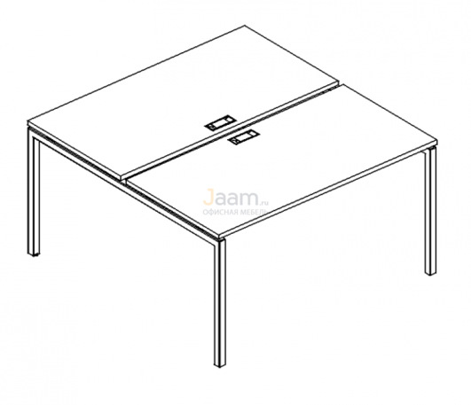 Мебель для персонала Рабочая станция на металлокаркасе DUE Б2 170 БП