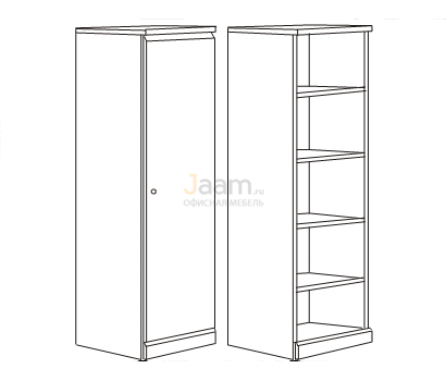 Мебель для гостиниц Офисный шкаф правый R5706