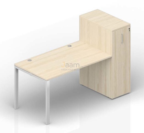 Мебель для персонала Стол с приставным шкафом Tower (2 громмета) STTPG128T112