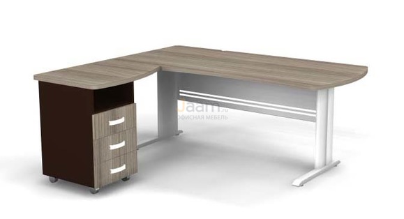 Мебель для персонала Угловое рабочее место на L-обр. каркасе левое B181/1