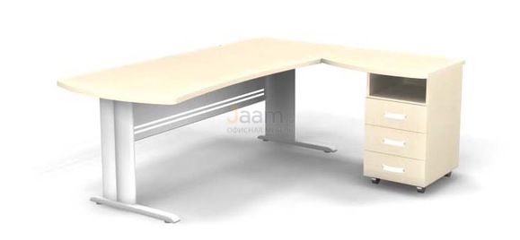 Мебель для персонала Угловое рабочее место на L-обр. каркасе правое B184/1