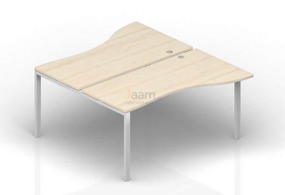 Мебель для персонала Составной стол на 2 рабочих места "Волна" ST2TG149V