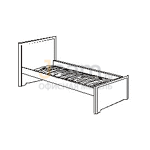 Мебель для гостиниц Кровать на металлическом основании R6511