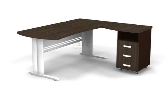 Мебель для персонала Угловое рабочее место на L-обр. каркасе правое B178/1