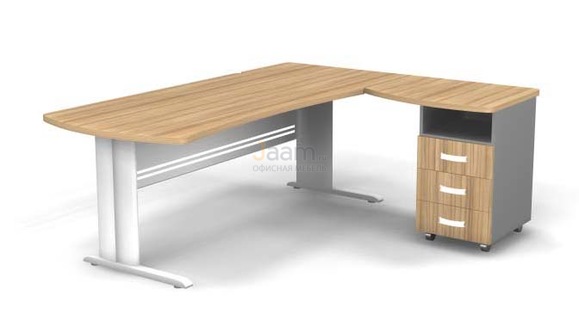 Мебель для персонала Угловое рабочее место на L-обр. каркасе правое B184/1