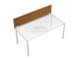 Мебель для персонала Экран настольный фронтальный (ДСП) с корнштейнами крепления (белый премиум) КВ 818 БП