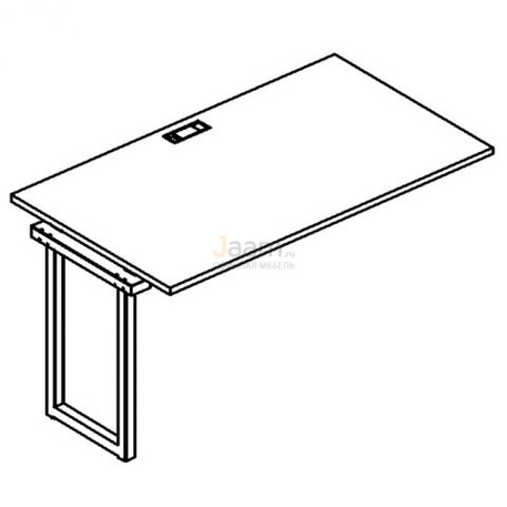 Мебель для персонала Секция стола рабочей станции на металлокаркасе QUATTRO Б4 022-1 БП