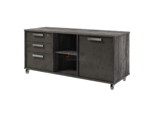 Кабинет руководителя Офисная тумба греденция 3 ящика, ниша и дверь Z-292