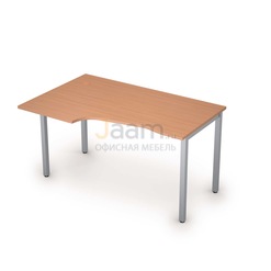 Мебель для персонала Стол криволинейный на металлических опорах левый 2М.122