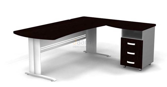 Мебель для персонала Угловое рабочее место на L-обр. каркасе правое B184/1