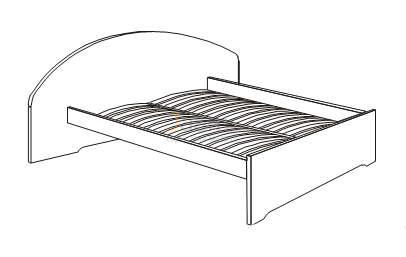 Мебель для гостиниц Кровать на металлическом основании R5531