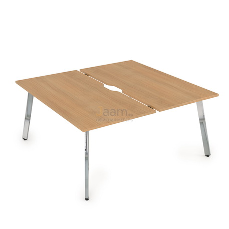 Мебель для персонала Стол системы БЕНЧ на 2 рабочих места металл глянец 10БДВ.284