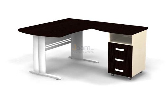 Мебель для персонала Угловое рабочее место на L-обр. каркасе правое B172/1