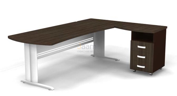 Мебель для персонала Угловое рабочее место на L-обр. каркасе правое B190/1