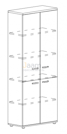 Мебель для персонала Шкаф для документов закрытый 4-х дверный 9373 БП