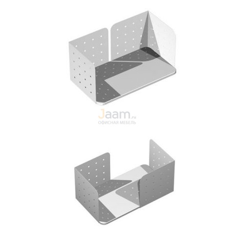 Мебель для персонала  Полка прямоугольная с фланцами и бортиками КВ 0424