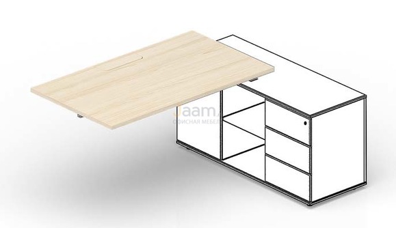 Мебель для персонала Стол для крепления к сервисной опорной тумбе (меламиновый аутлет) STPM166FU