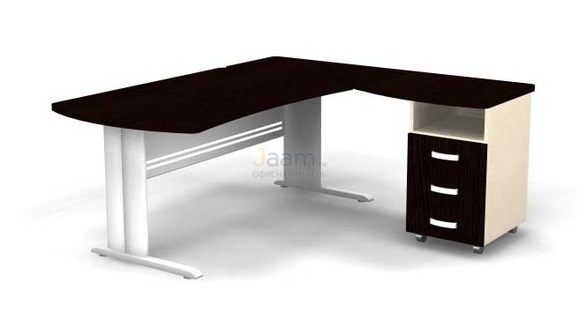 Мебель для персонала Угловое рабочее место на L-обр. каркасе правое B178/1