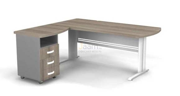 Мебель для персонала Угловое рабочее место на L-обр. каркасе левое B181/1