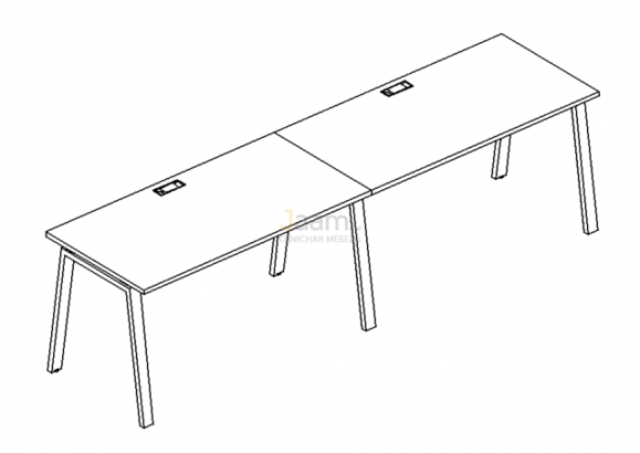 Мебель для персонала Рабочая станция на металлокаркасе TRE Б3 013-2 БП
