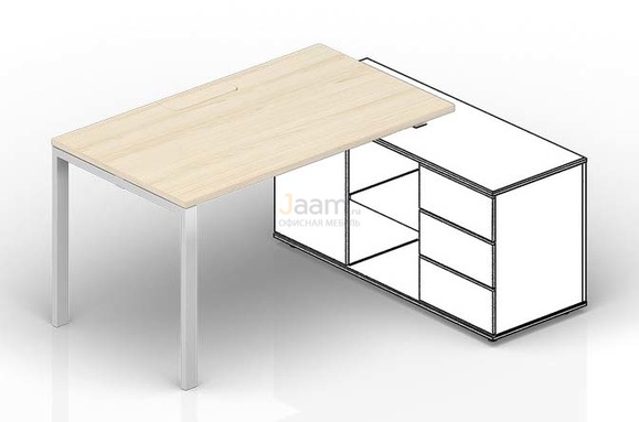 Мебель для персонала Стол для крепления к сервисной опорной тумбе (меламиновый аутлет) STM128FU