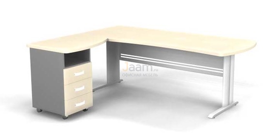 Мебель для персонала Угловое рабочее место на L-обр. каркасе левое B187/1
