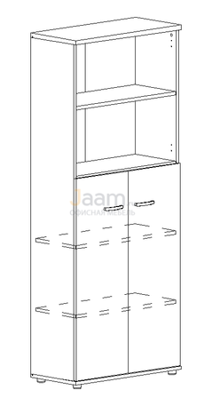 Мебель для персонала Офисный шкаф для документов полузакрытый А4 9378