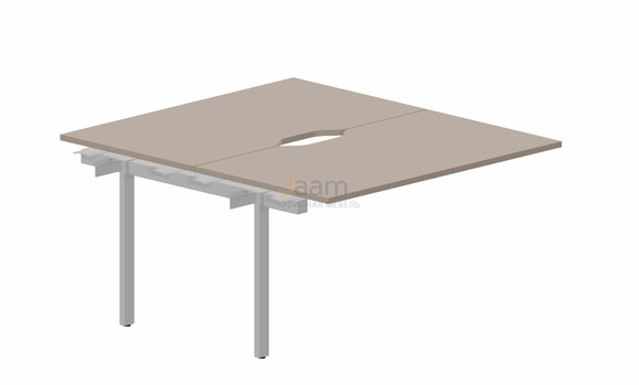 Мебель для персонала Составной стол на 2 рабочих места PEN2TPV148 - (2 эргономичных выреза) приставной элемент