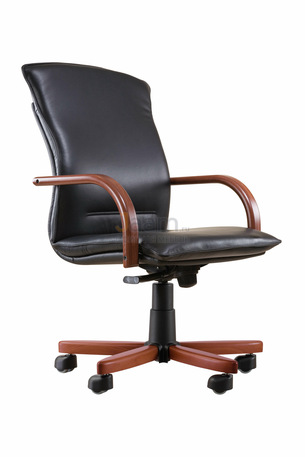 Кресло Берлин/Д Кожа нестандартная/база дерево