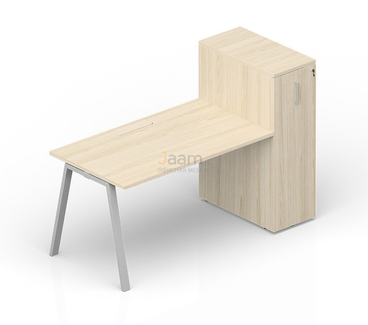 Мебель для персонала Стол с приставным шкафом Tower (меламиновый аутлет) ARTPM128T112