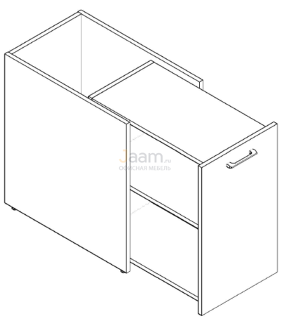 Мебель для персонала Тумба с выдвижной секцией XDLS 720