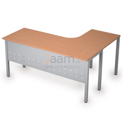 Мебель для персонала Стол криволинейный на металлических опорах левый 2МК.132