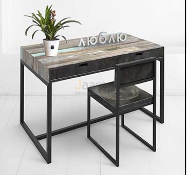 Мебель для персонала Стол рабочий METALFRAME с ящиком OLD WOOD