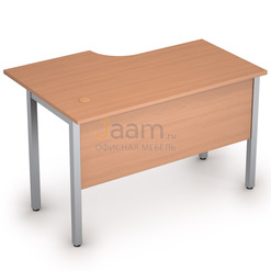 Мебель для персонала Стол криволинейный на металлических опорах правый 2МД.144